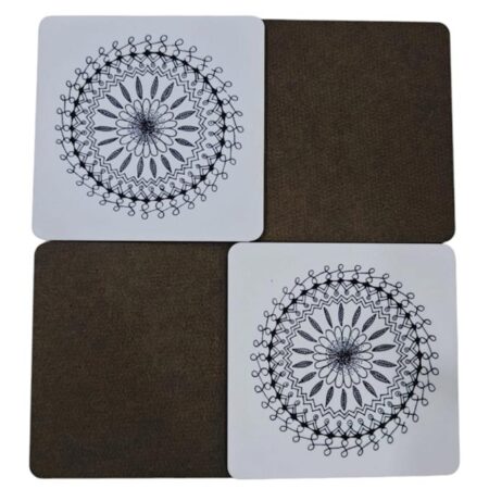 Square Shaped Wooden Coasters (Set of 4)
