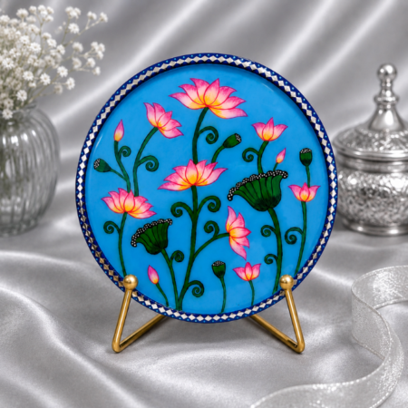 6" Pichwai Art Plate For Desk
